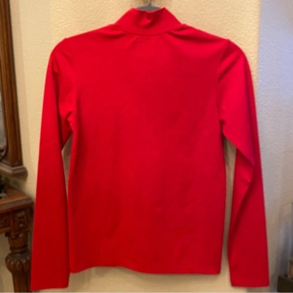 NWT~STUSSY Women Red Britton Solid Interlock Ls Tee Size XS-Rare - Picture 5 of 9